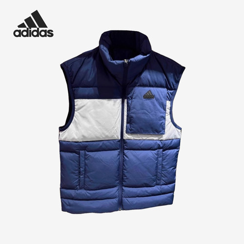 阿迪达斯大童立领保暖羽绒马甲