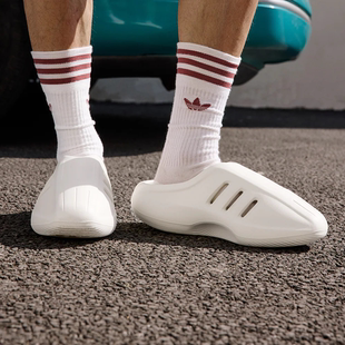 adidas阿迪达斯拖鞋 泡沫外底凉鞋 简约舒适休闲拖鞋 JH6766 男女同款