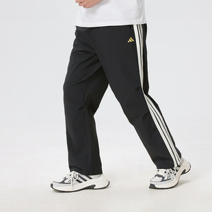 adidas阿迪达斯男士运动透气梭织宽松直筒休闲长裤KE4063 KR3077