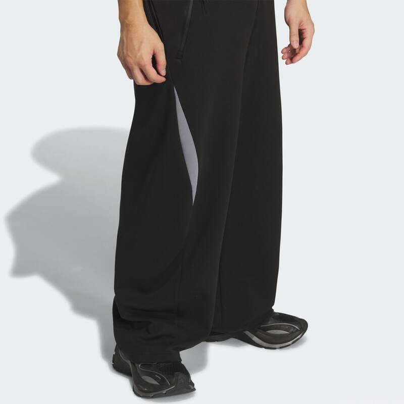 阿迪达斯男子时尚运动休闲阔腿裤