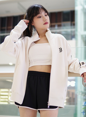 24新款MLB外套男女情侣款老花立领拉链运动休闲外套茄克3ATRM0644