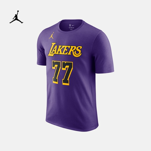 Jordan乔丹男洛杉矶湖人队NBA卢卡·东契奇男子球衣短袖T恤DV5778