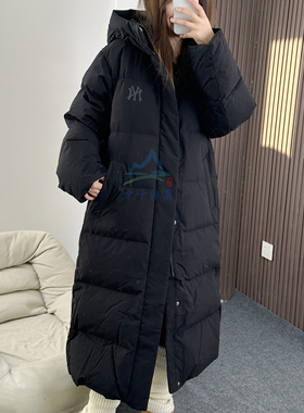 25冬季新款MLB羽绒服男女NY大标防水长款连帽棉羽外套3ADJB3056