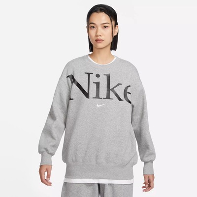 Nike耐克女子加绒圆领宽松卫衣