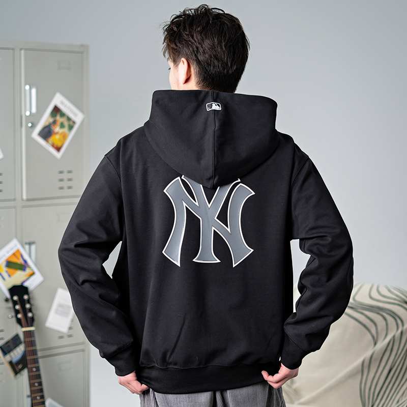 MLB正品男女同款夹克卫衣2024春季新款休闲连帽开衫外套3ATRB0441
