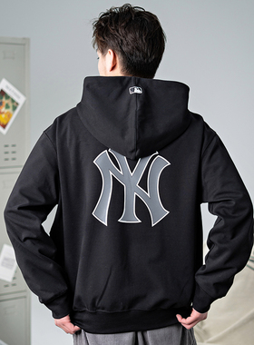 MLB正品男女同款夹克卫衣2024春季新款休闲连帽开衫外套3ATRB0441