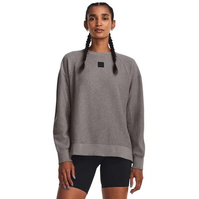 安德玛抓绒保暖训练运动圆领卫衣