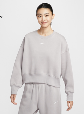 NIKE耐克卫衣女子25秋冬AS W NSW PHNX FLC OOS CREW套头衫DQ5762