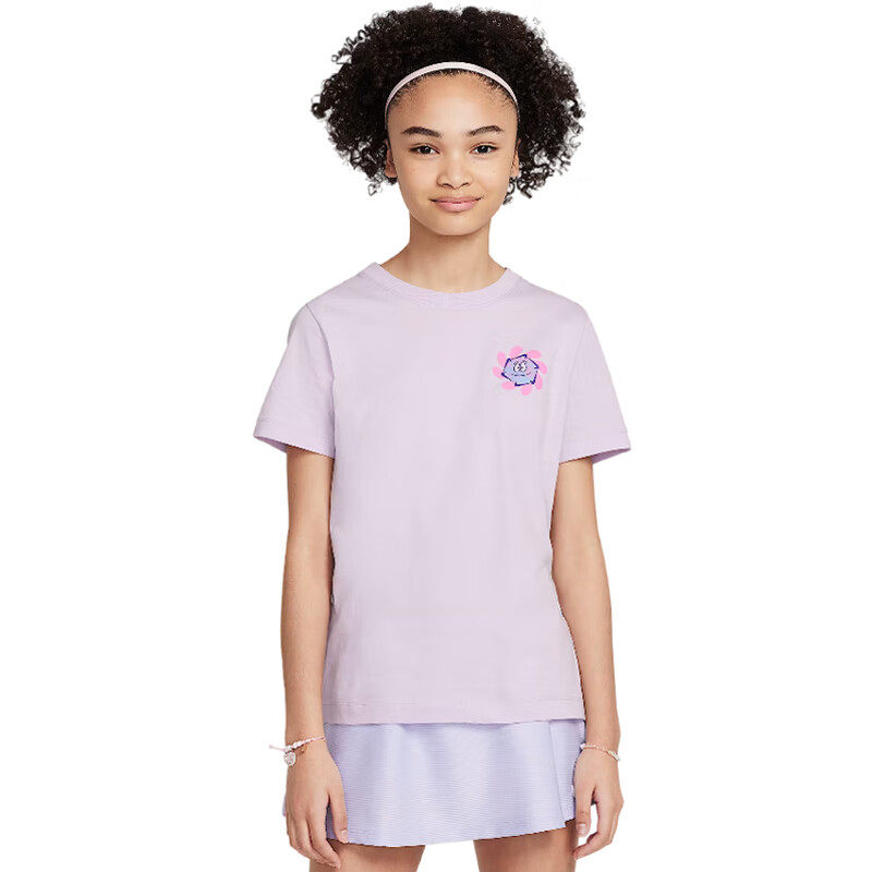 NIKE耐克男女童T恤2025夏季新款宽松休闲背部印花短袖上衣HQ3234