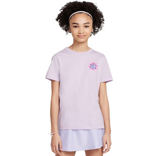 NIKE耐克男女童T恤2025夏季新款宽松休闲背部印花短袖上衣HQ3234