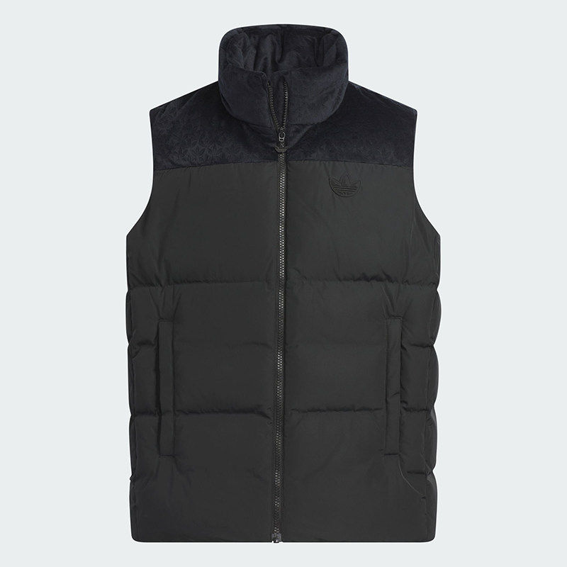 adidas阿迪达斯三叶草大童休闲保暖立领羽绒服马甲KC5392/KC5393