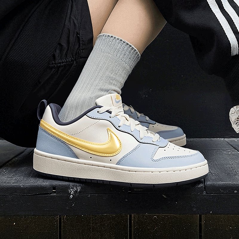 Nike耐克女鞋童鞋25秋冬CourtBorough低帮休闲运动撞色板鞋IM6698