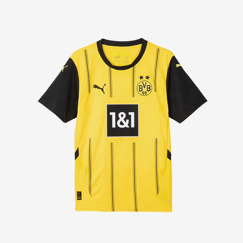 彪马PUMA男子多特蒙德主场球迷版球衣吸湿速干足球短袖BVB 774946