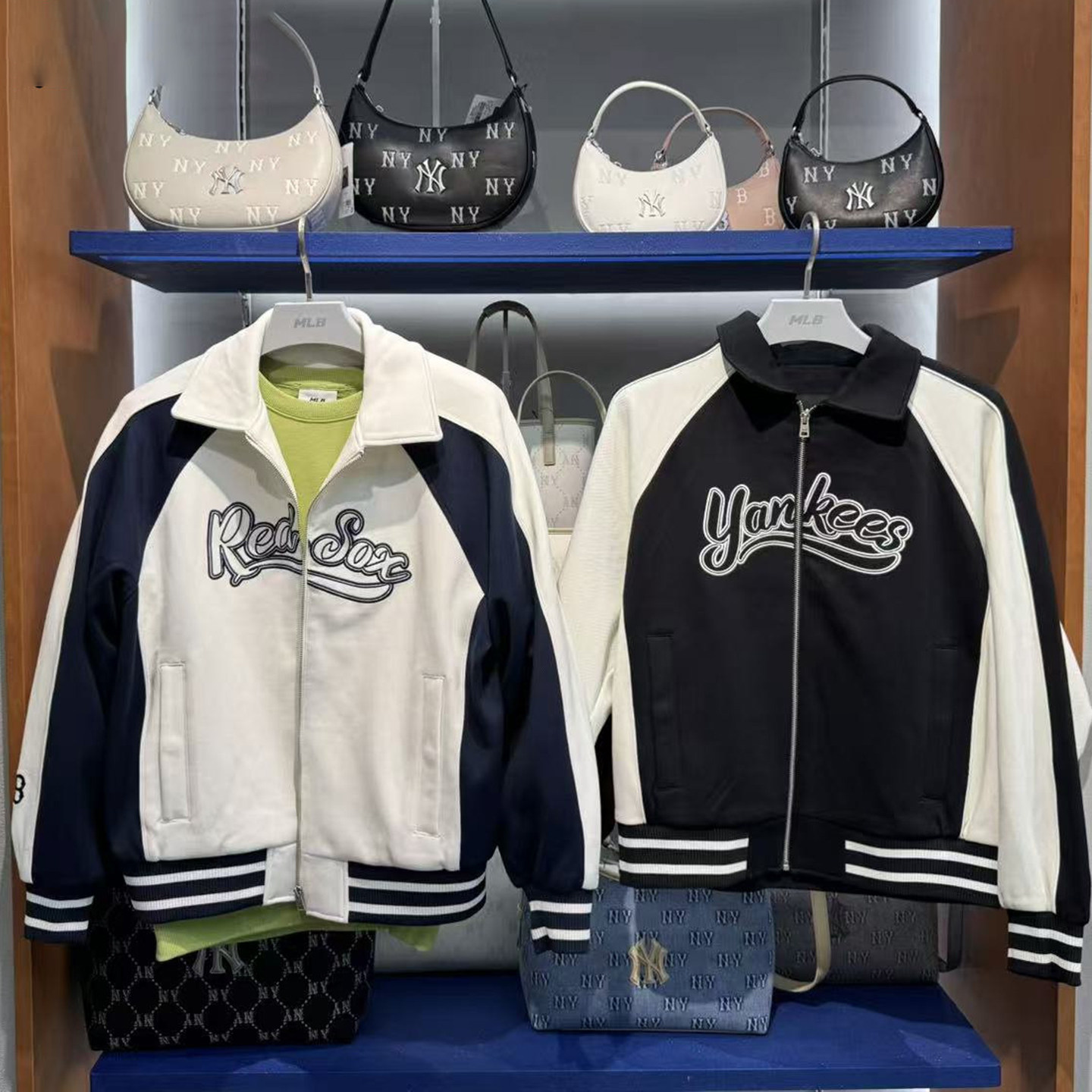 MLB情侣NY刺绣棒球服外套