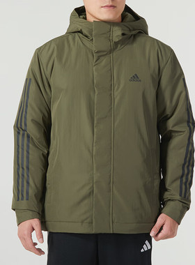 adidas阿迪达斯男款秋冬防风保暖运动休闲夹克连帽棉衣外套IP2535