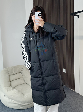 25冬季新款阿迪达斯男保暖中长款连帽羽绒服KC2499/KC2498/KC2497