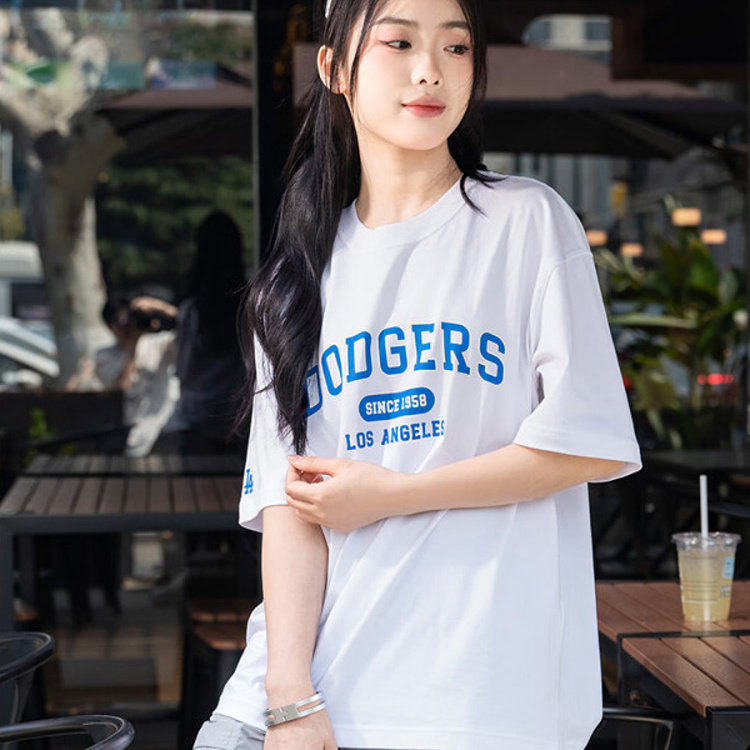 MLB短袖男女复古学院风运动T恤