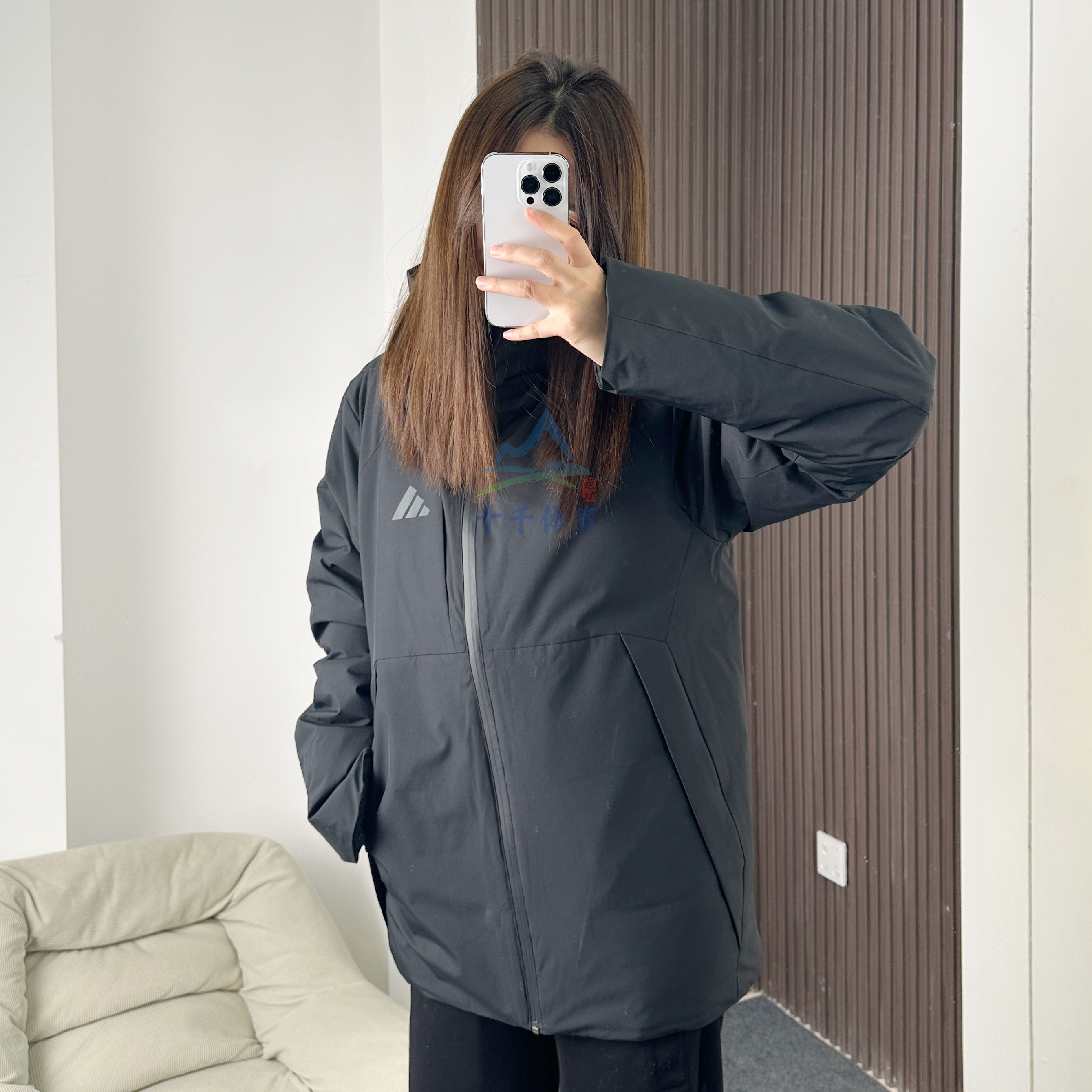 阿迪达斯男子保暖羽绒服防风外套