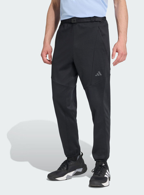 25秋季新款adidas阿迪达斯男透湿保暖运动健身束脚休闲长裤JN3674