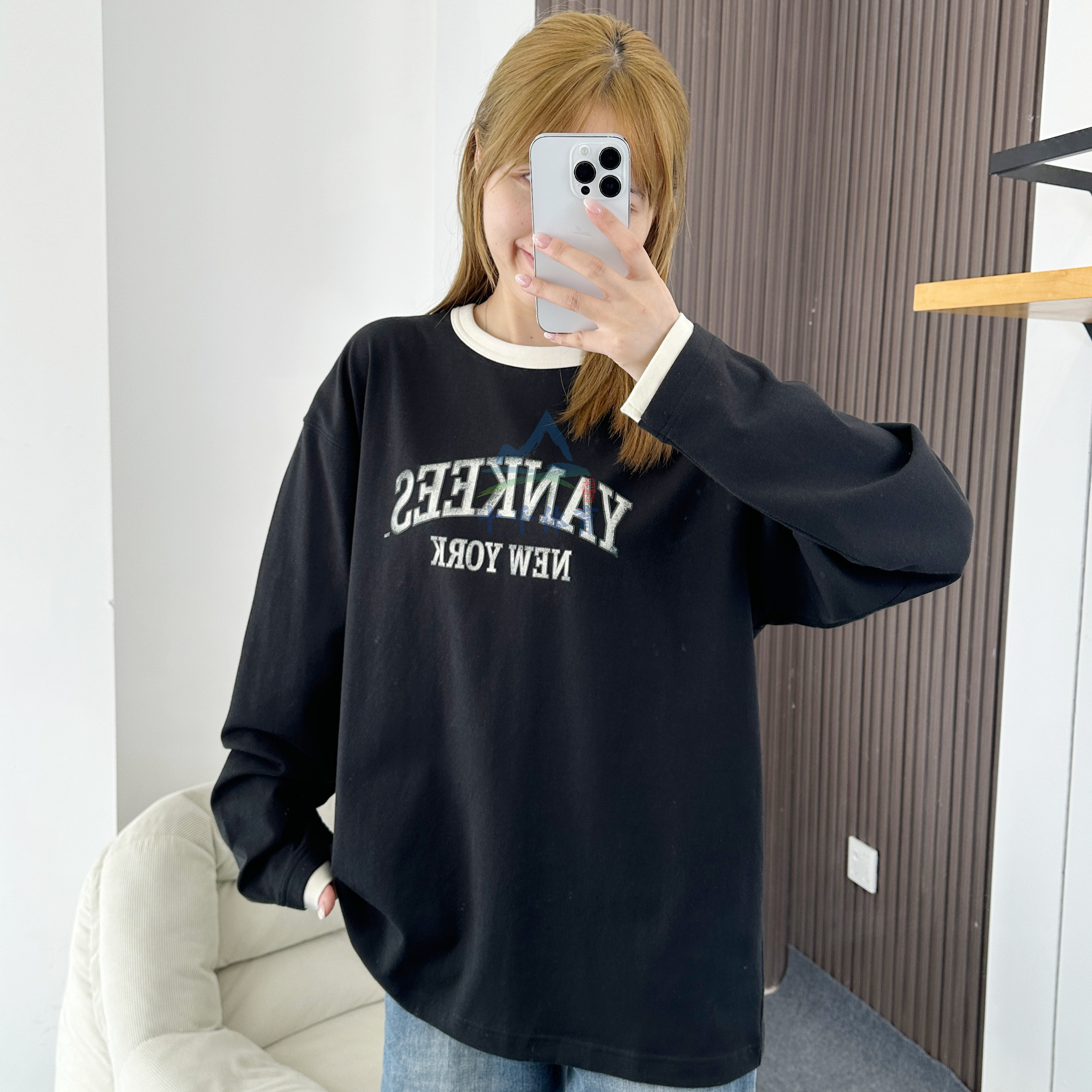 25秋季新款MLB长袖T恤男女NY复古学院风宽松休闲套头衫3ATSV2054,运动服/休闲服装,运动T恤,淘宝优惠券,粉丝福利购,淘宝优惠卷