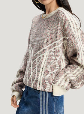 26春季Adidas阿迪达斯三叶草新年款男女运动毛衣KT0692/KT0693