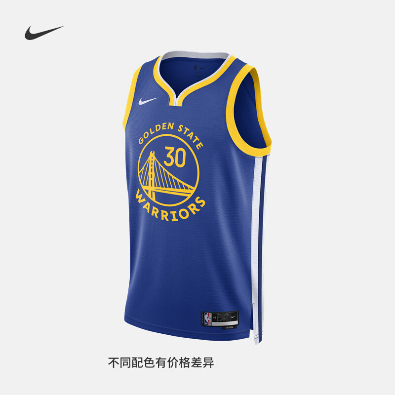 NIKE耐克金州勇士队男速干篮球衣