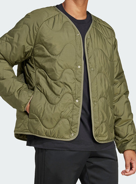 Adidas阿迪达斯男子轻便休闲夹克宽松保暖运动棉服JD1095/JD1096