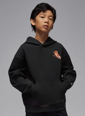 NIKE耐克新款儿童休闲连帽套头衫百搭针织运动卫衣JD2532036GS