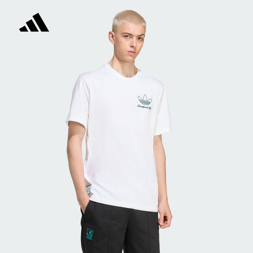 Adidas阿迪达斯男子足球休闲短袖