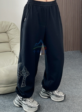 25秋季新款MLB长裤男女NY大标印花束脚卫裤休闲运动裤3APTB1454