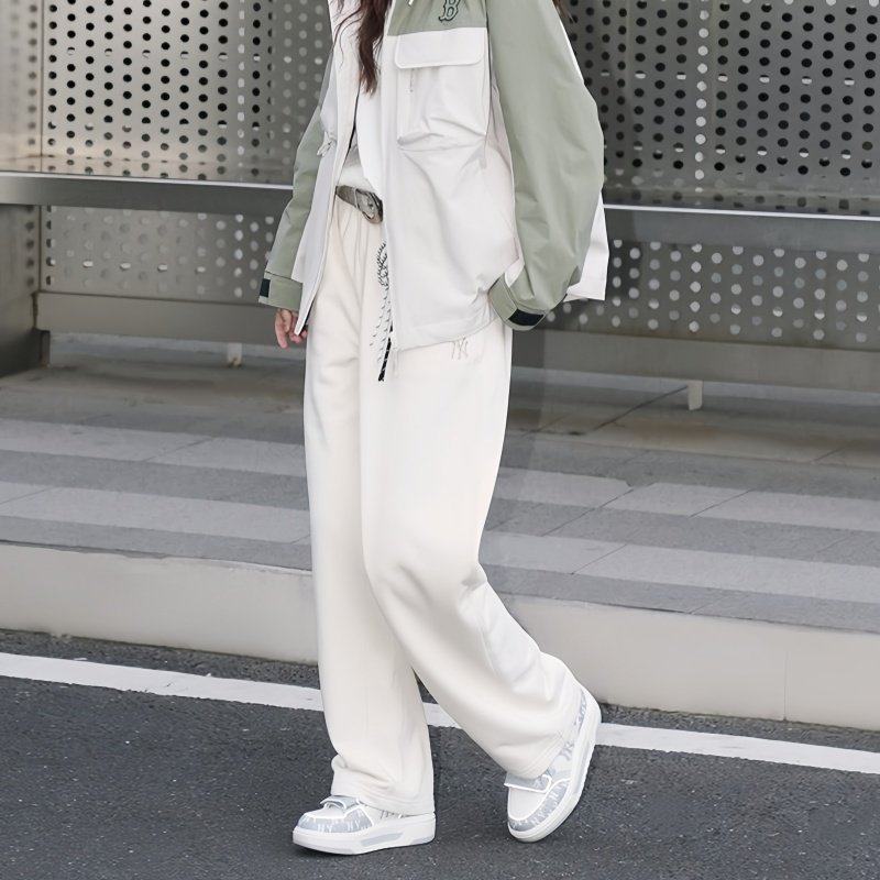 MLB情侣运动裤26新款男女款NY小标刺绣针织宽松休闲长裤3APTB0261