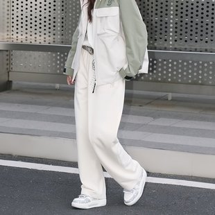 NY小标刺绣针织宽松休闲长裤 男女款 3APTB0261 26新款 MLB情侣运动裤