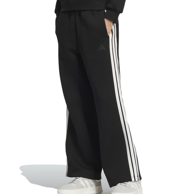 阿迪达斯运动休闲三条纹阔腿长裤