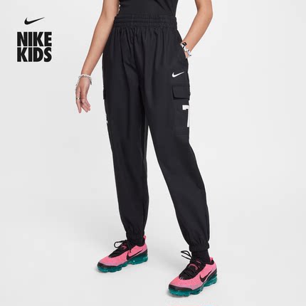 NIKE耐克大童25夏季新款运动机能工装舒适透气休闲收脚长裤IF0390