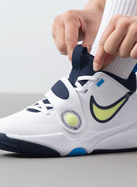 25新款Nike耐克运动鞋TEAM HUSTLE 11大童实战魔术贴篮球鞋DV8996