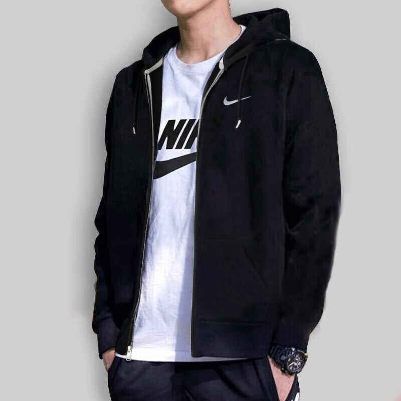 NIKE耐克夹克外套男24冬季新款运动连帽开衫跑步拉链卫衣521574