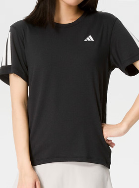 adidas阿迪达斯女装26夏季新款运动服圆领透气休闲短袖T恤KU8745
