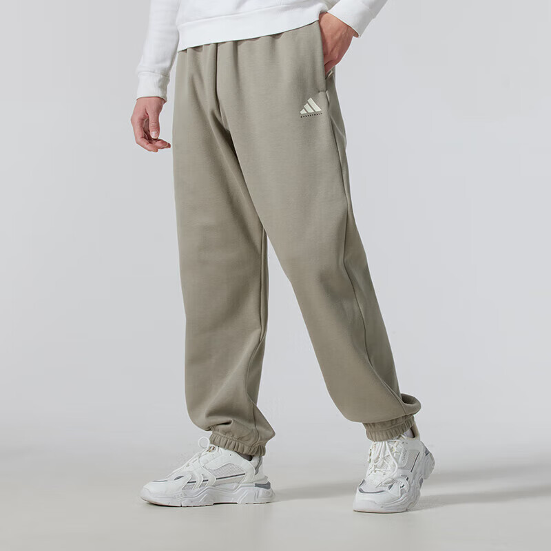 阿迪达斯男女运动针织束脚长裤