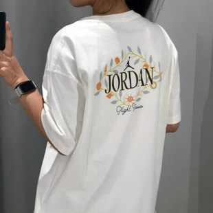25夏季新款JORDAN耐克乔丹女子OVERSIZE风纯棉短袖运动T恤IF0380
