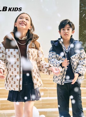 MLB童装24秋冬新款NY老花满标男女童连帽外套鹅绒羽绒服7ADJM0546
