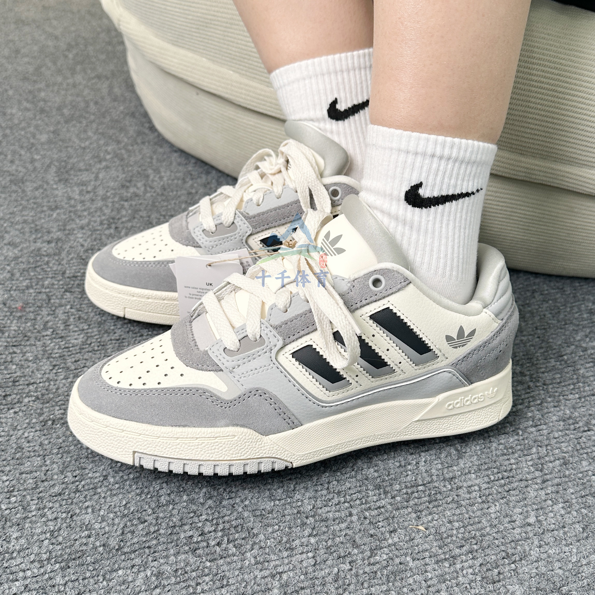 阿迪达斯adidas三叶草男女25春季新款DROP STEP运动休闲鞋JQ0063