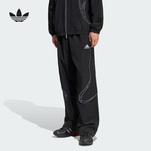 25新款adidas阿迪达斯三叶草运动裤男“团队之星”梭织长裤KF8521