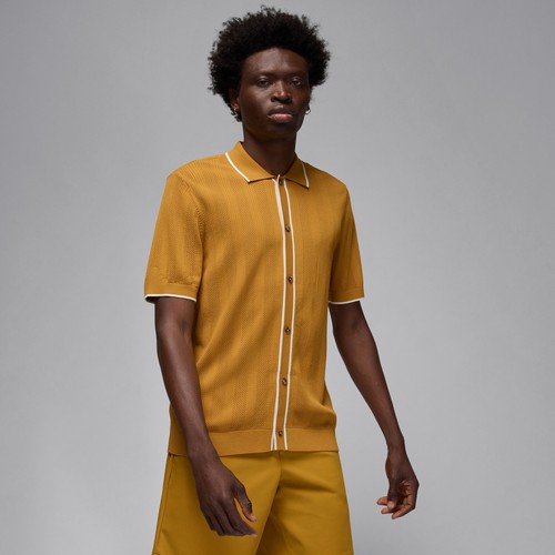 Jordan耐克男针织纽扣高尔夫上衣