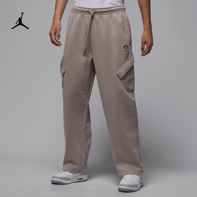 25冬季新款JORDAN耐克乔丹男子超宽松加绒长裤工装针织卫裤IM9711