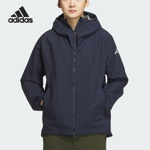 阿迪达斯男士宽松连帽梭织外套