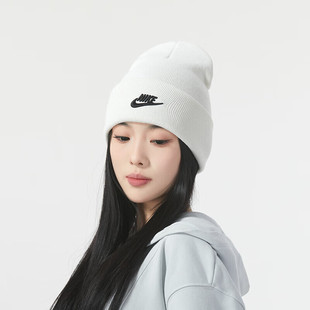 Nike耐克24春男女PEAK FUTURA刺绣舒适翻边针织帽柔软帽子FB6528