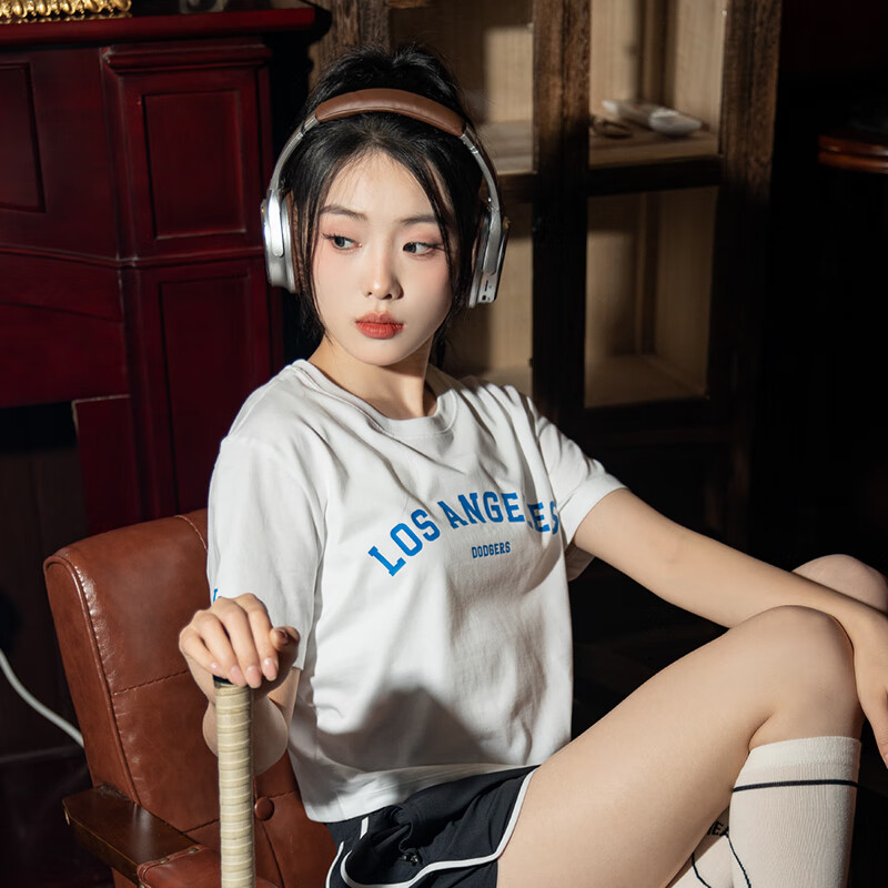 MLB女夏季新款高腰短袖字母运动T