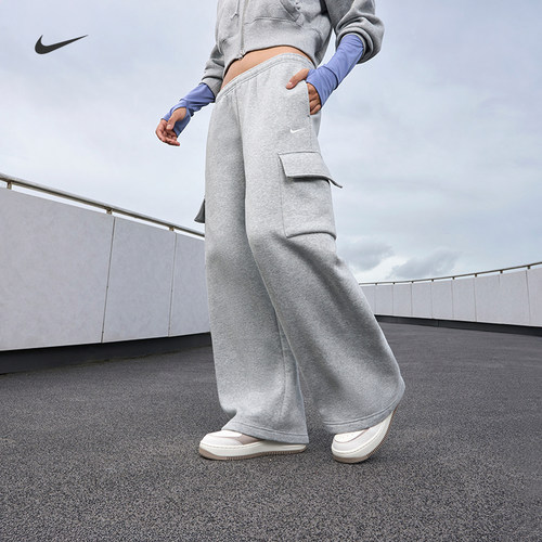 NIKE耐克女子针织加绒工装运动裤