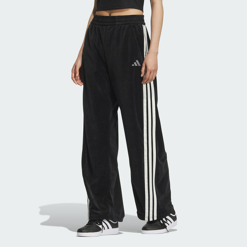 Adidas阿迪达斯女子25冬季宽松休闲运动条纹长裤KC0179/KC0180