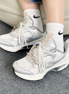 Adidas阿迪达斯女子SWANNER时尚百搭低帮增高运动鞋JP6536/JP6535